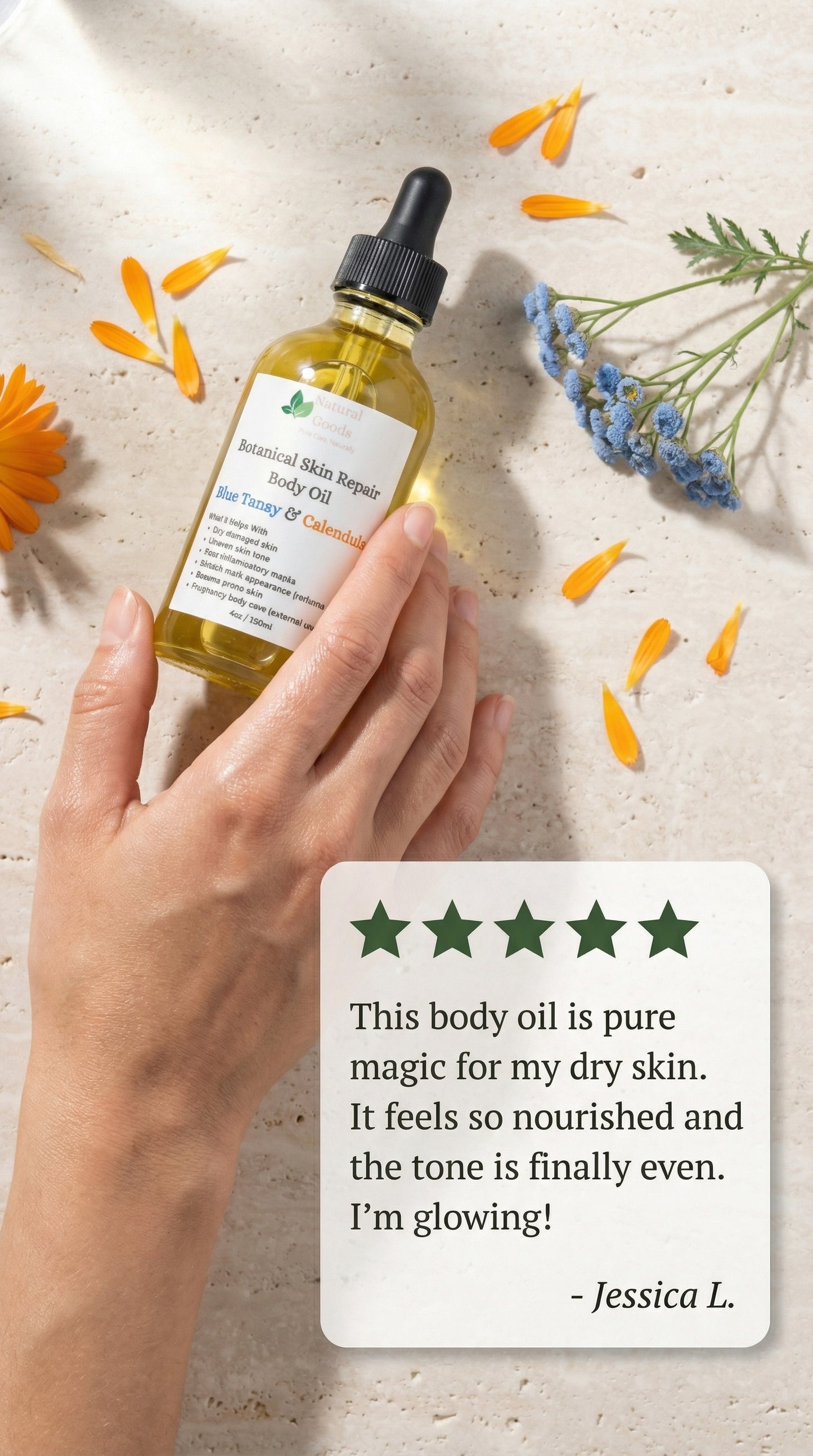 Botanical Skin Repair Body Oil 4oz/120ml